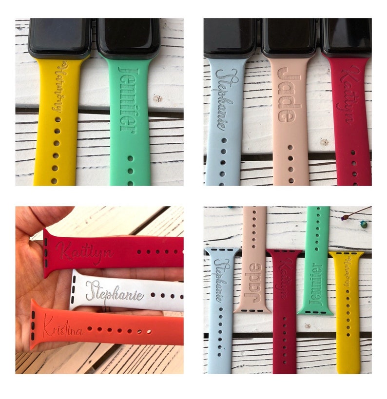 Engraved Apple Watch Band Name Engraved Apple Band Etsy