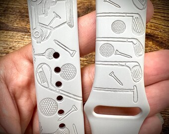 Golf watch Band golfing watch Band sport golf engraved watch band golf ball watch band