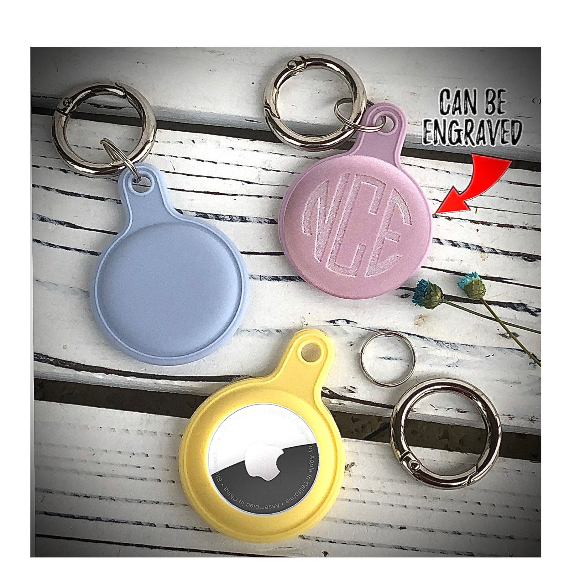 Silicone case for air tag engraved Case for air tags great for Etsy