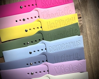 Name on Watch band personalized watch band personalized silicone band Samsung band