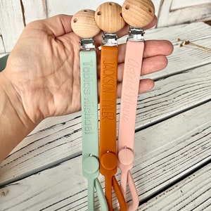 Pacifier Clip Pacifier Holder Binky Clip Binky Holder Personalized Pacifier Holder Personalized Baby GIft immagine 6