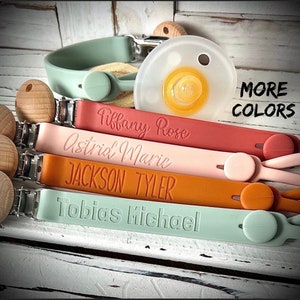 Pacifier Clip Pacifier Holder Binky Clip Binky Holder Personalized Pacifier Holder Personalized Baby GIft immagine 10