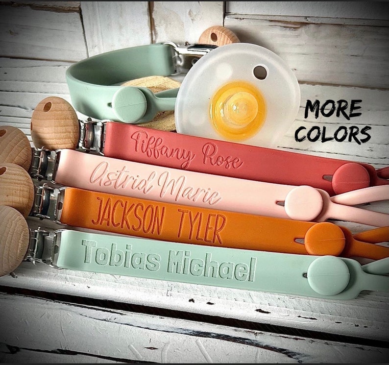 Pacifier Clip Pacifier Holder Binky Clip Binky Holder Personalized Pacifier Holder Personalized Baby GIft image 1