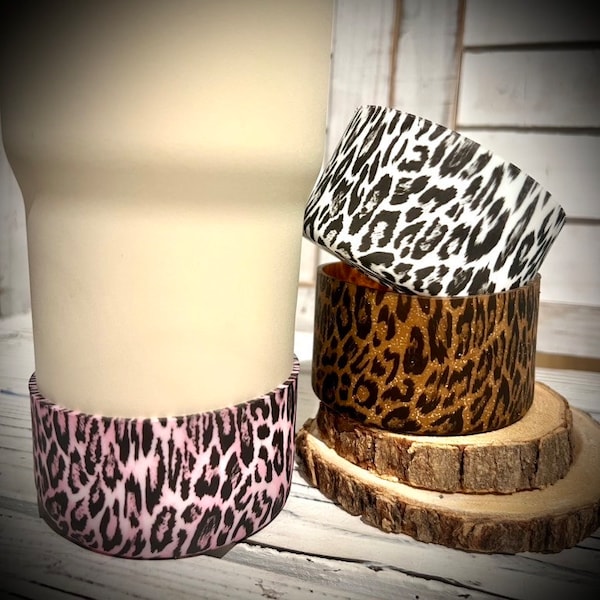 Leopard Silicone Cup Boot cheetah Silicone Tumbler Boot  Silicone Boot leopard Tumbler Boot leopard Bottle Boot Stanley Cup leopard Boot