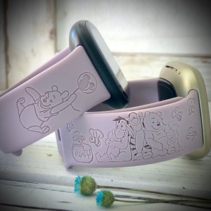 Engraved Pooh friends watch Band Pooh watch Band Personalized Watch Band Monogrammed Silicone Band pooh engraved watch band