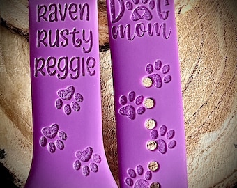 Dog Mom watch Band Dog Engraved watch Band dog paws watch band dog name watch band