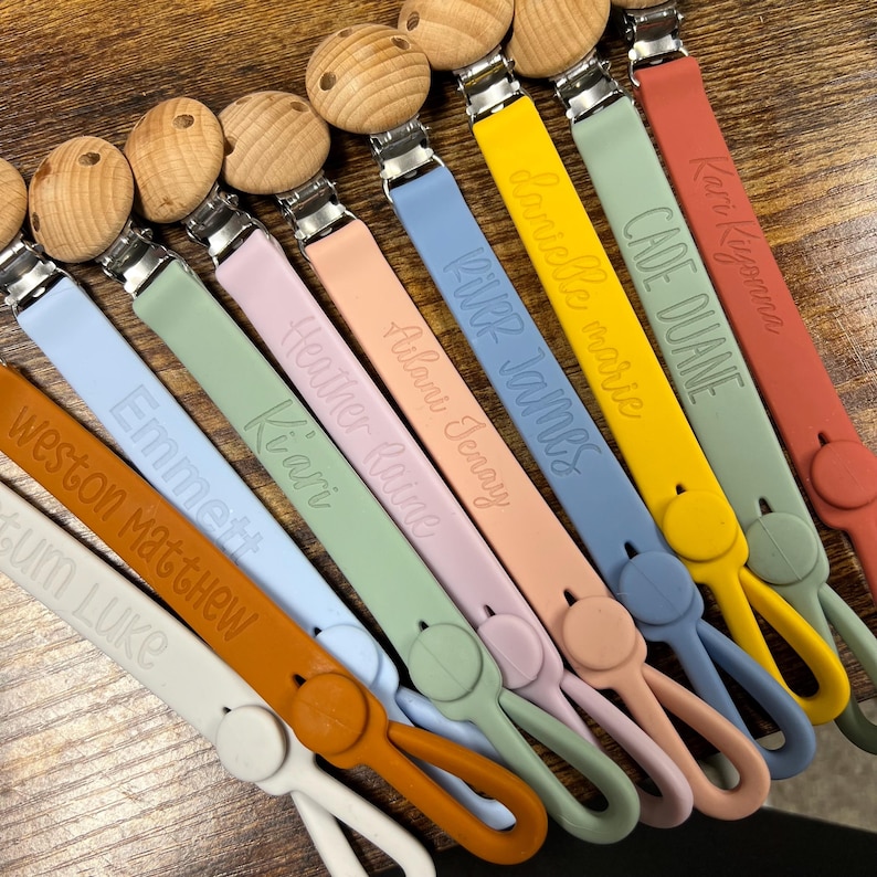 Pacifier Clip Pacifier Holder Binky Clip Binky Holder Personalized Pacifier Holder Personalized Baby GIft immagine 5