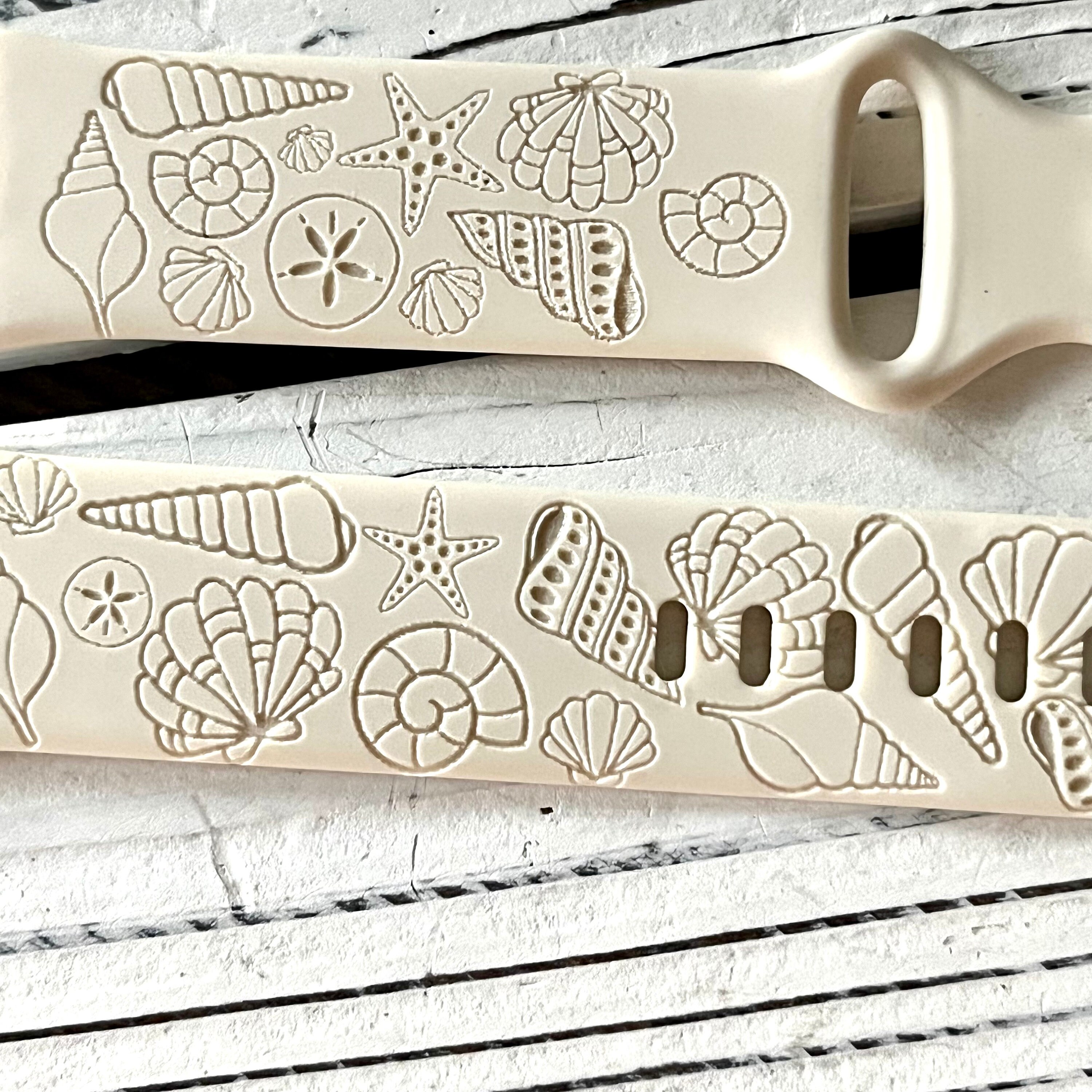 Custom Watch Shell Seashell Engraved Watch Band Shell Watch Band Personalized Watch Band ...