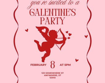 Editable Galentine's Party Invitation Template (Digital Download)