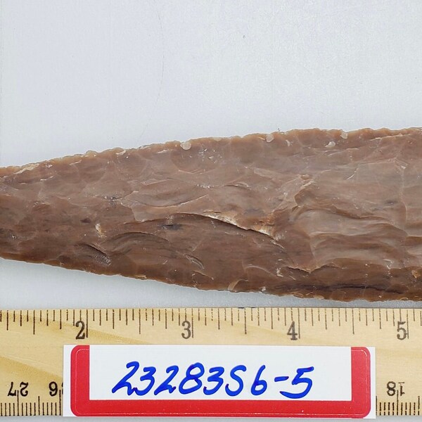 6.5" Spearhead, Lance Head, Drill Point - hand knapped agate