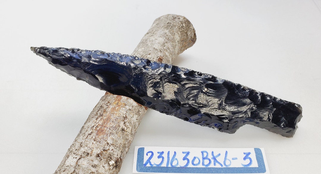 6.25 Obsidian Knife Blade Hand Made Knapped Etsy
