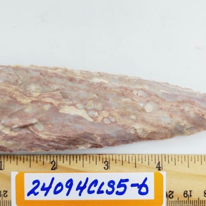 5.5" Stone Clovis Spearhead - Hand Made Knapped Agate **NEW ITEM**