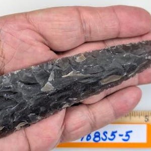 5.75" Spearhead, Lance Head, Drill Point - Hand Knapped Agate