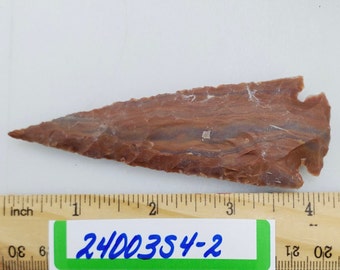 4.2" Stone Spearhead, Lance Point, Drill Point, Hand Made Knapped