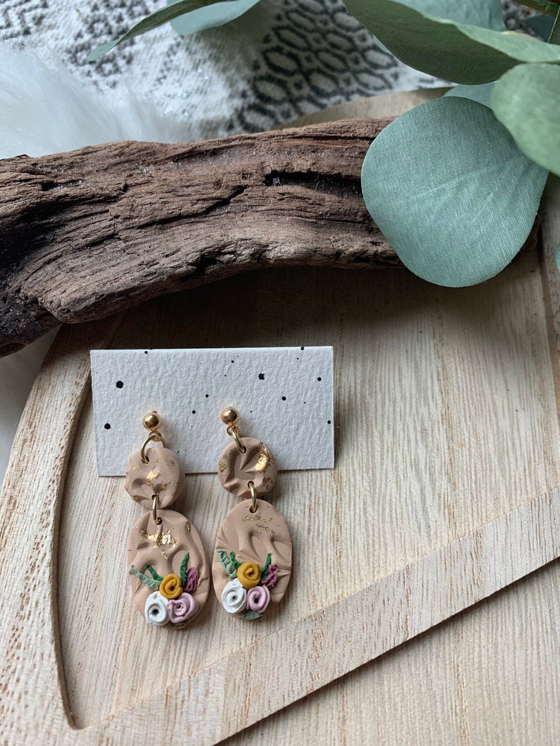 Made with love. Handmade polymer clay earrings