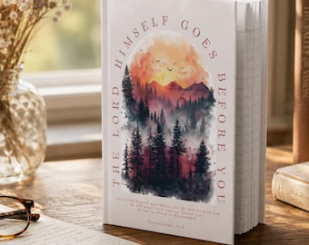 Christian Journal for Encouragement Gift Under 20, Deuteronomy 31:8 Notebook, The Lord Goes Before You Notebook