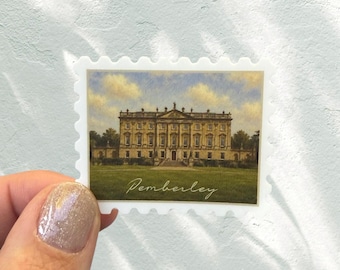 Pemberley Sticker / Pride and Prejudice Gift / Jane Austen Bookish Decal / Literary Sticker / Chatsworth House