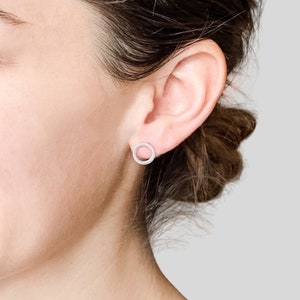 Open Circle Stud Earrings |  Minimalist Earring | Gold Stud Earring |  Geometric Stud Earring | Silver Circle Stud