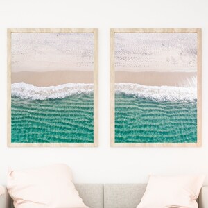 Coastal Beach Print Set: Neutral Tone Bedroom Wall Art (Digital Download)