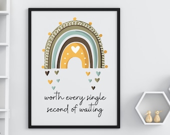 Regalos de adopción que valen cada segundo de espera Anuncio de adopción, signo de adopción, regalo de adopción cristiana, impresión de adopción, regalo del día de Gotcha