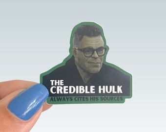 Credible Hulk Always Site His Sources | Debate Club Stickers | Speech and Debate | Forensics | Debate Coach Gift | English Teacher Gift