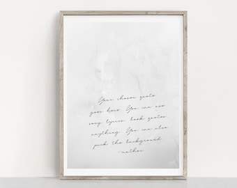 Stampa con citazione personalizzata / Arte tipografica / Citazione personalizzata / Stampa digitale personalizzata / Segno dei testi delle canzoni / Poster con citazione personalizzata / Regalo personalizzato