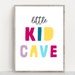 Little Kid Cave Print Printable Wall Art Kids Room Decor Nursery Wall ...