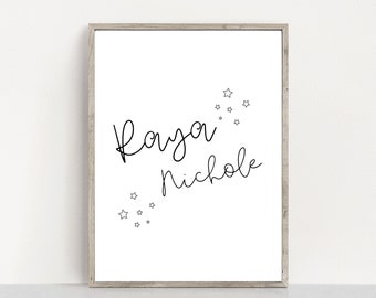 Custom Name Print | Kids Name Wall Art | New Baby Gift | Nursery Print | Personalized Nursery Name Print | Baby Shower Gift | Kids Room Art