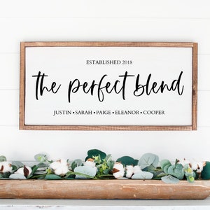 The Perfect Blend Family Sign Personalized | Blended Family | The Perfect Blend Print | Instant Download | Family Established Sign