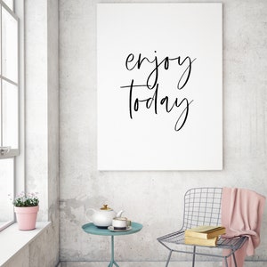 Enjoy Today Family Sign Printable Wall Art Bedroom Decor - Etsy