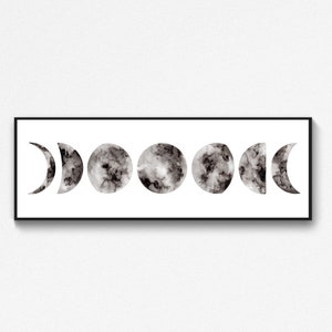 Phases of the Moon Watercolor Printable Bedroom Wall Decor - Etsy