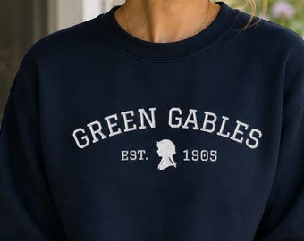 Embroidered Green Gables Crewneck Sweatshirt – Literary Varsity Top