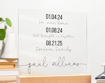 Personalized Adoption Timeline Plaque | Custom Forever Family Keepsake Sign