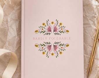 Cute aesthetic journal for school | Pride and Prejudice Journal, Barely Tolerable Notebook, Jane Austen Gift Under 22