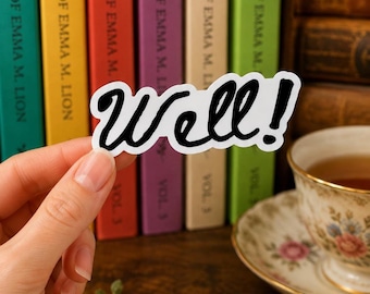 ¡Genial! Pegatina literaria sarcástica / Regalo divertido para amantes de los libros / Pegatina con guion ingenioso para lectores