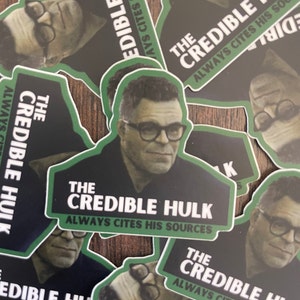 Credible Hulk Always Site His Sources Debate Club Stickers - Etsy