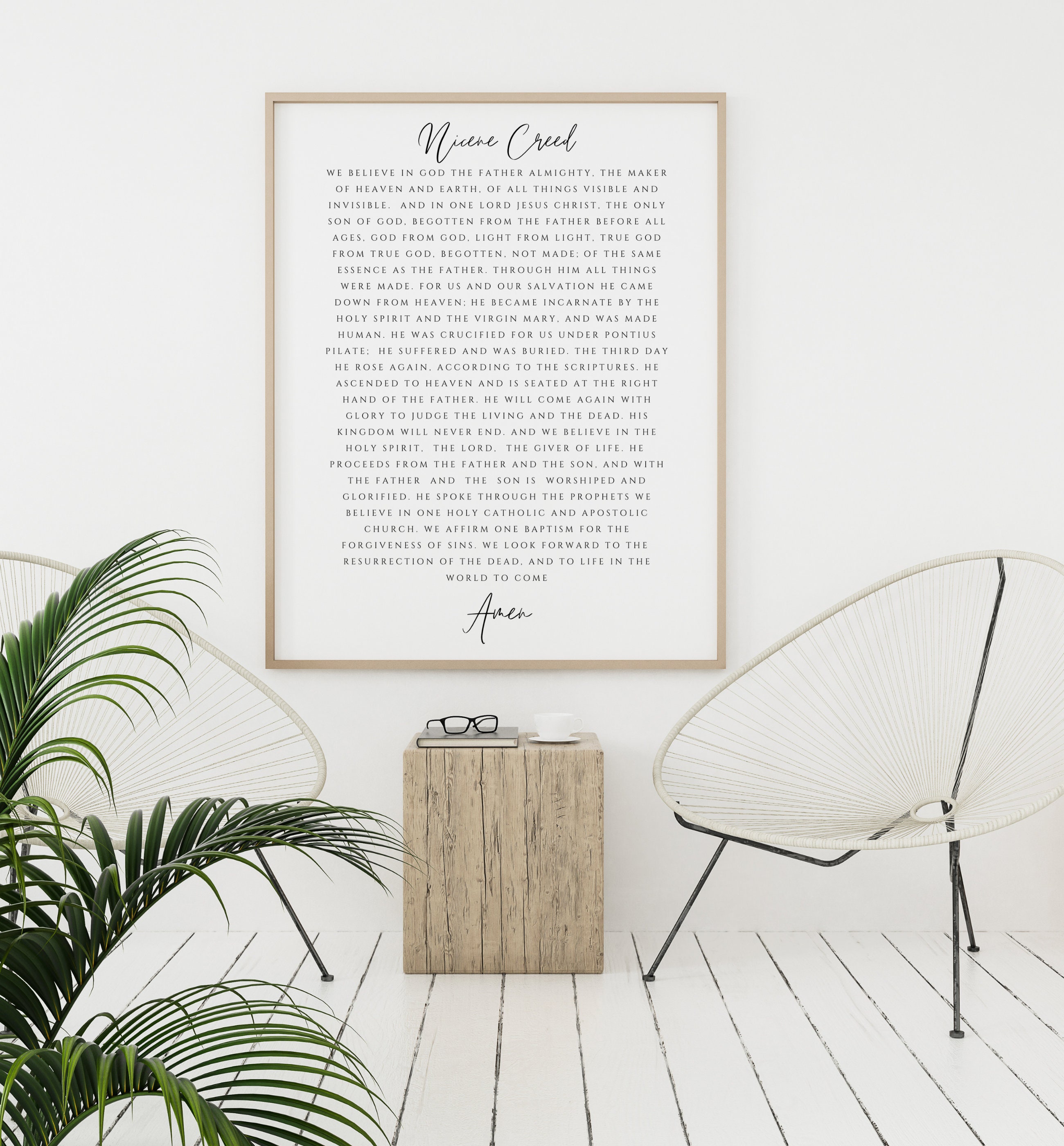 The Nicene Creed Poster Dining Room Scripture Sign Etsy
