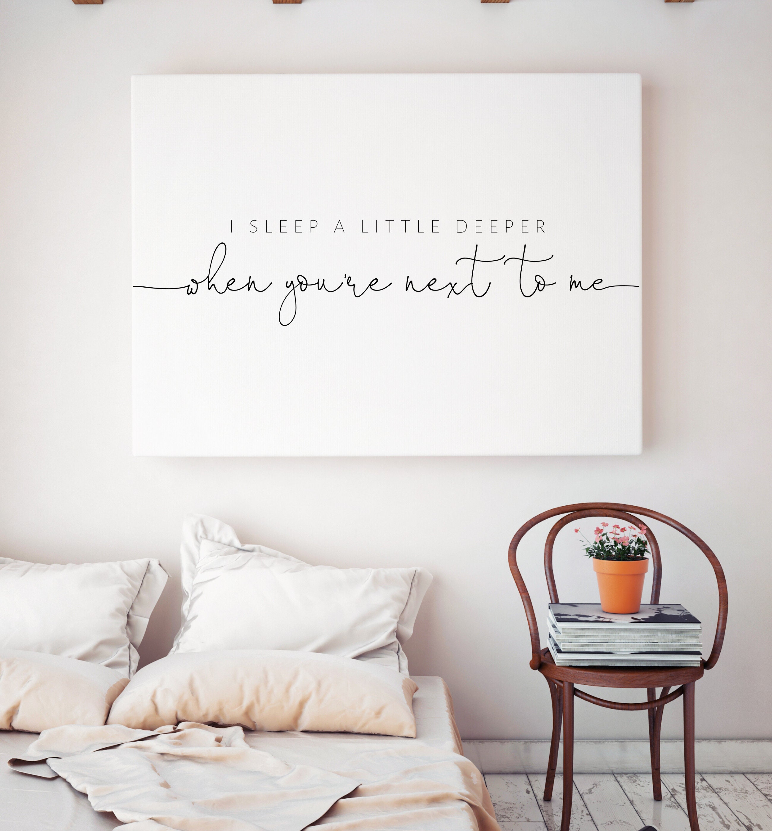 I Sleep A Little Deeper When You're Next to Me Bedroom Wall Decor | Above  Bed Wall Print | Wedding Gift | Over the Bed Quotes | 12x36 Prints - Etsy  Israel, image size:2600x2800