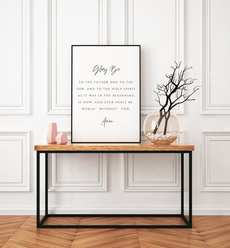Glory Be to the Father Prayer Print Catholic Prayer Dining | Etsy