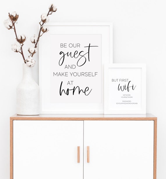 Be Our Guest and Make Yourself at Home Guest Room Printable - Etsy