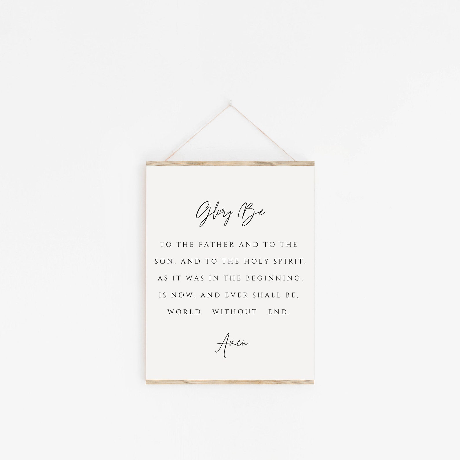 Glory Be to the Father Prayer Print Catholic Prayer Dining | Etsy