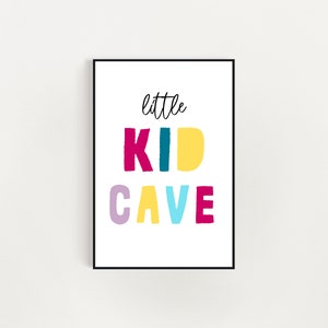 Little Kid Cave Print | Printable Wall Art | Kids Room Decor | Nursery ...