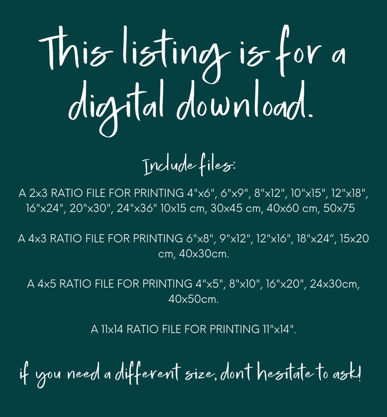 This listing is for a digital download