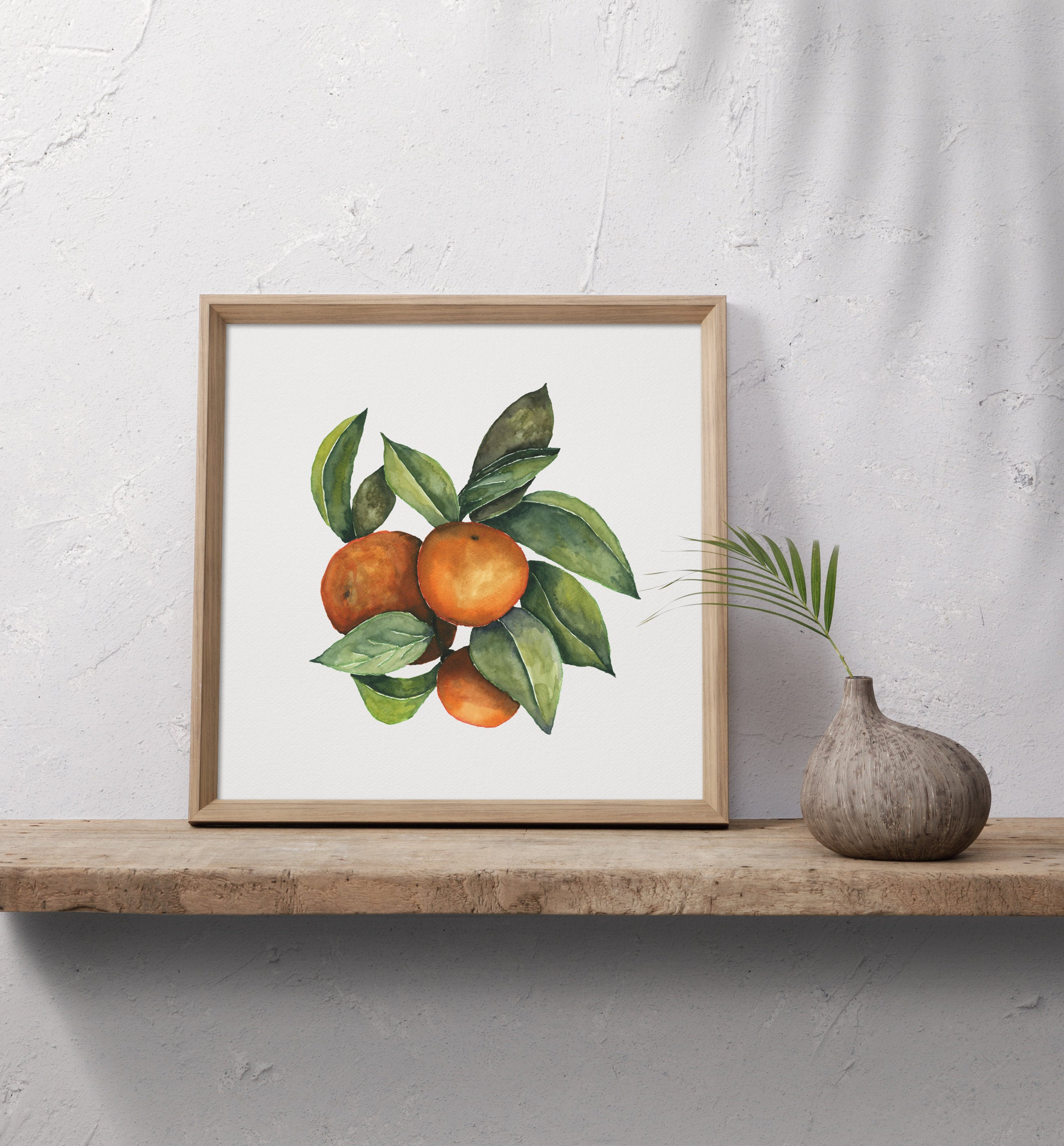 Watercolor Oranges Print Citrus Wall Art Tropical Fruit Art Etsy
