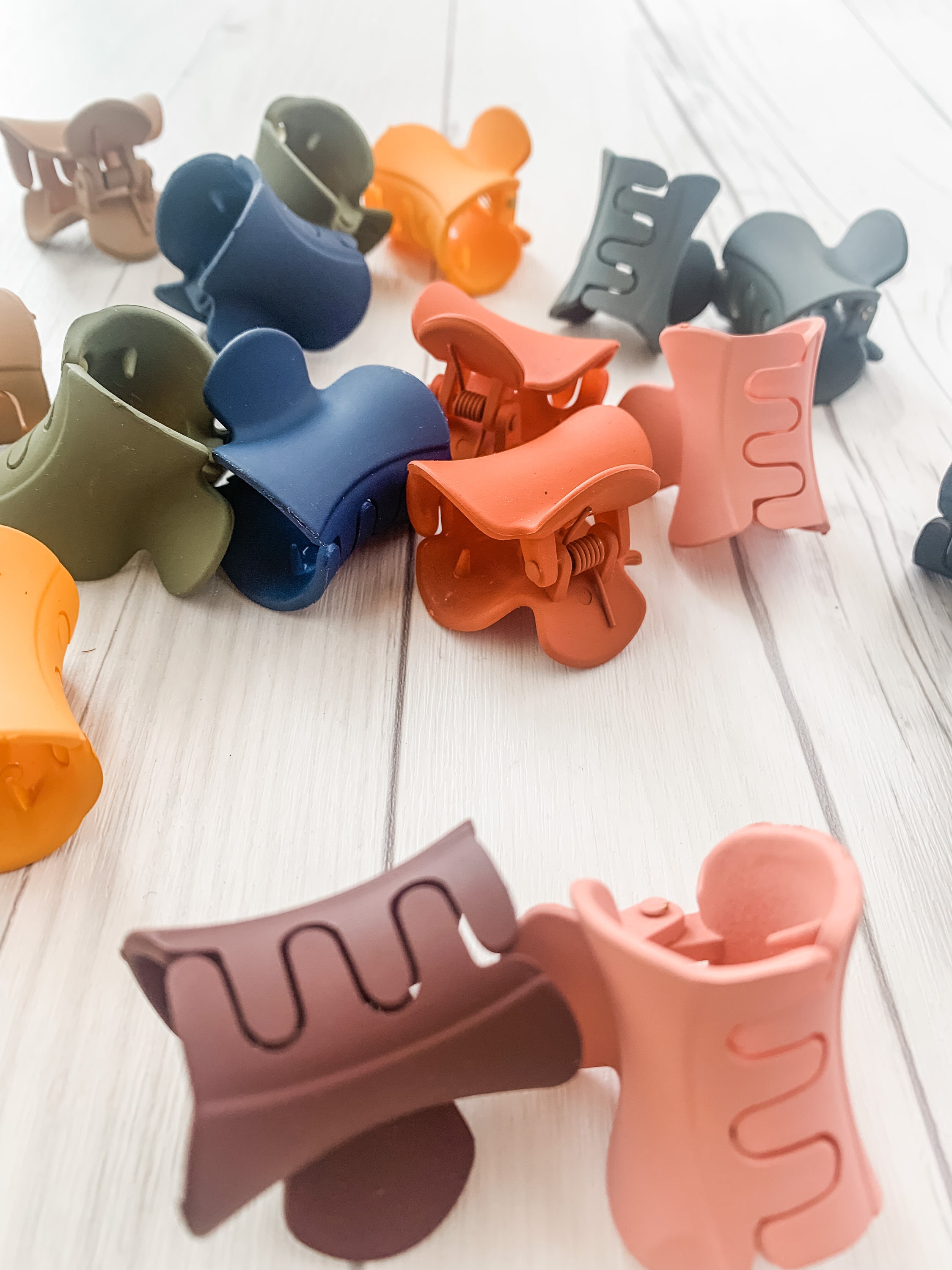 Small Matte Hair Claws Set of 3 Small Hair Claw Trendy Etsy UK