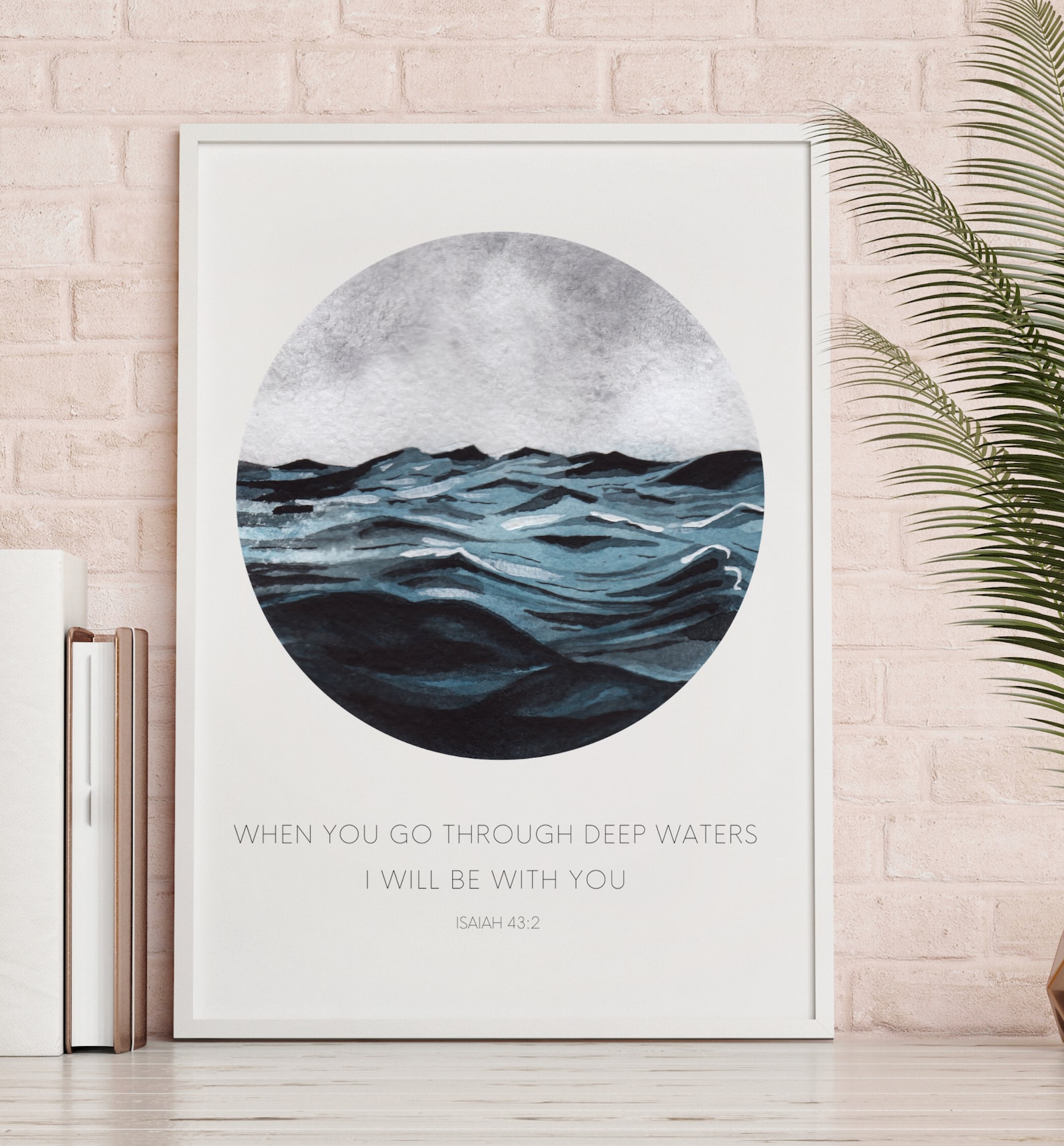 When You Go Through Deep Waters Scripture Wall Art Bible - Etsy