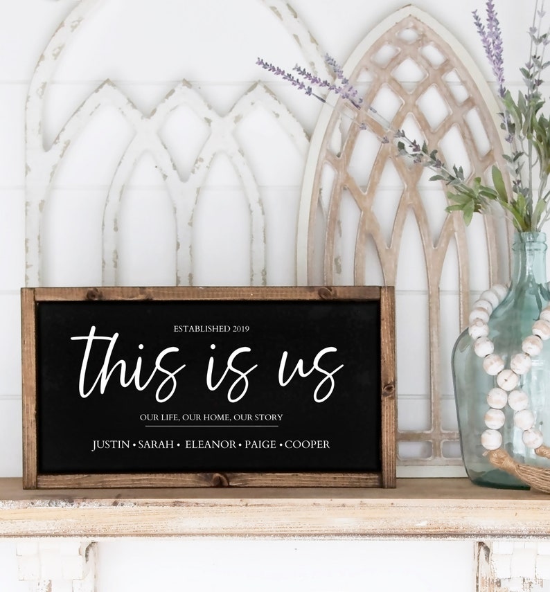 This is Us Family Sign | Living Room Prints | Family Name Print ...