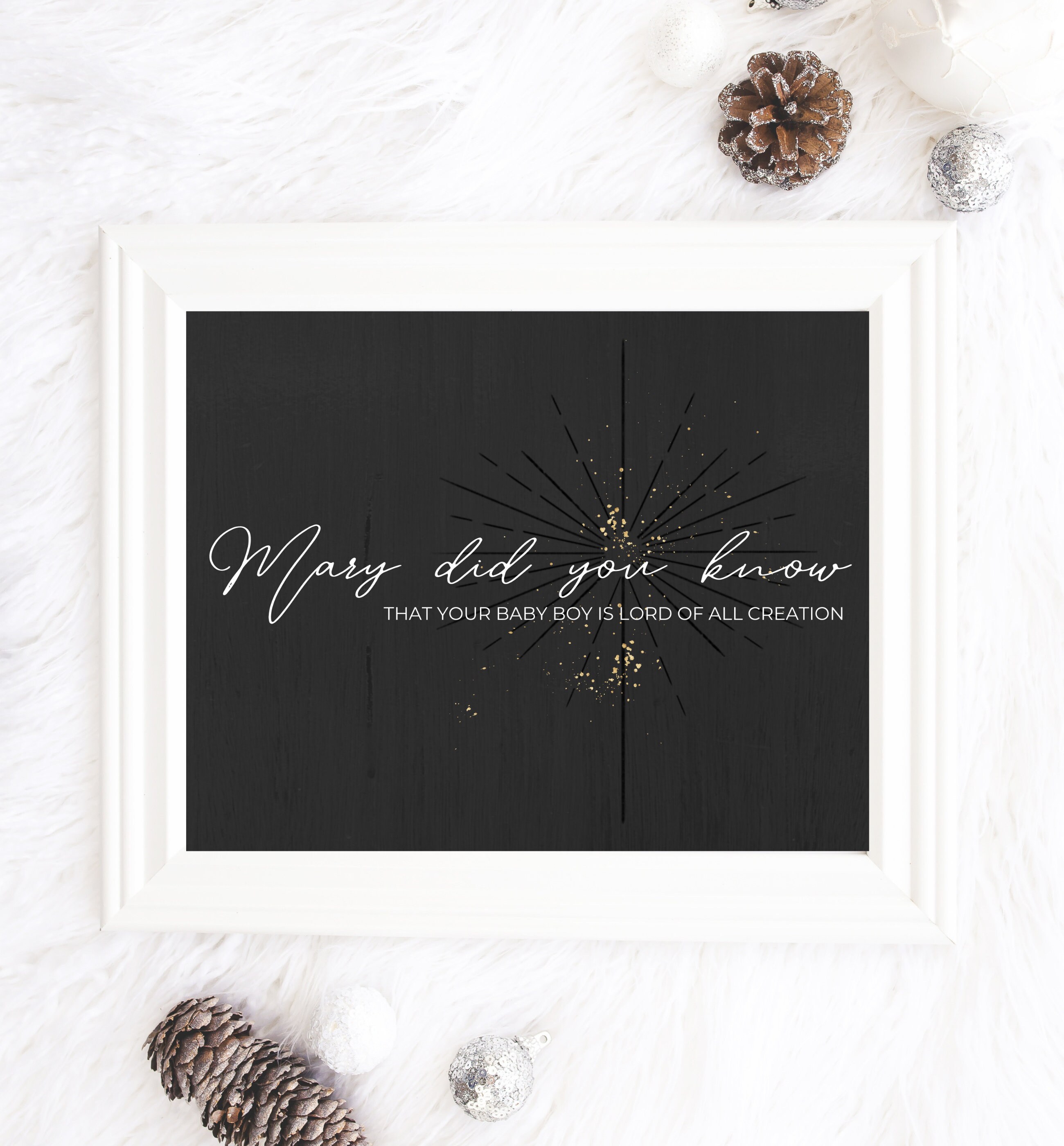 Mary Did You Know Print Christmas Wall Art Christmas Star | Etsy