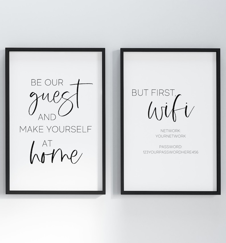 Be Our Guest and Make Yourself at Home Guest Room Printable - Etsy