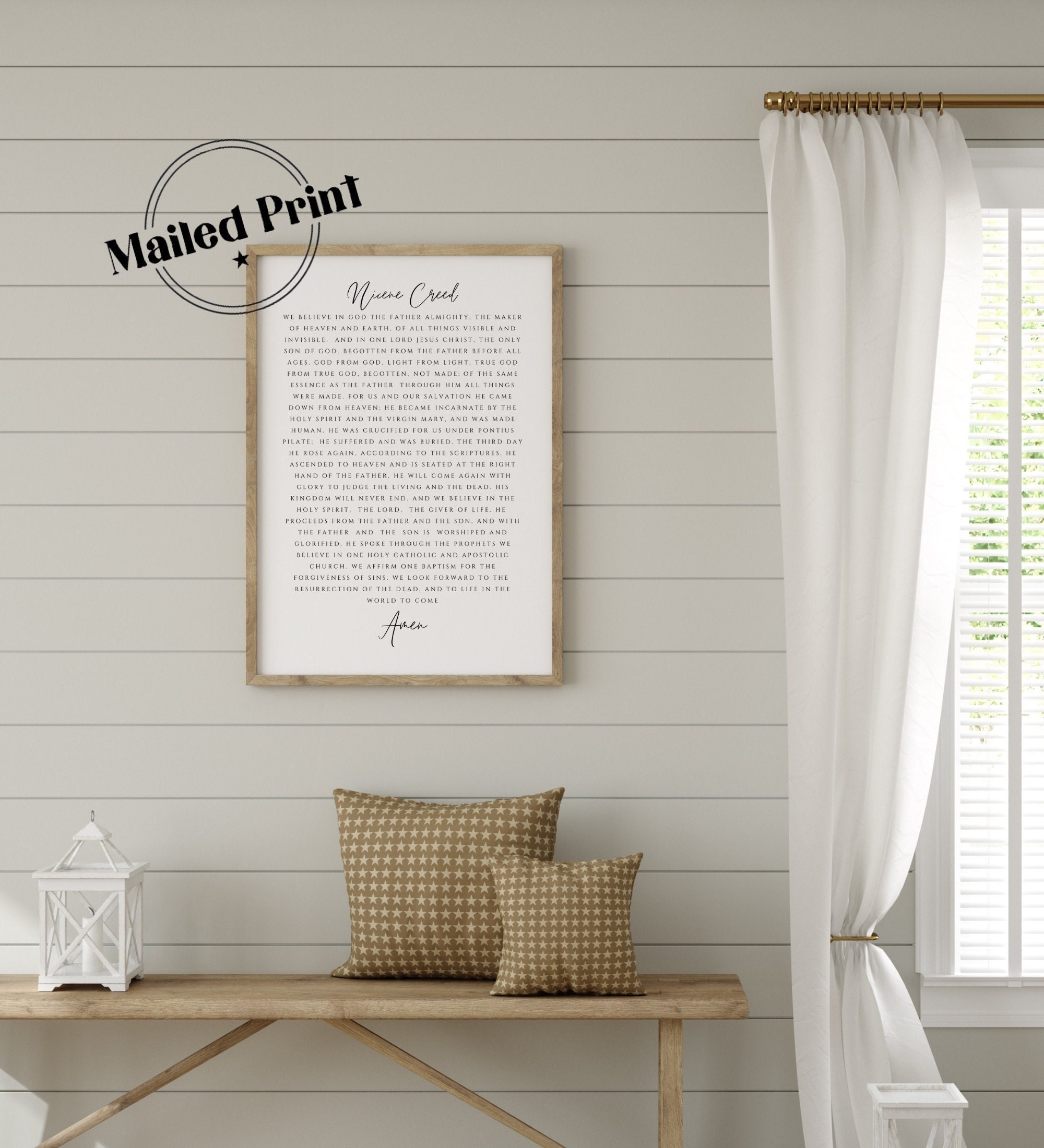 The Nicene Creed Poster Dining Room Scripture Sign Etsy